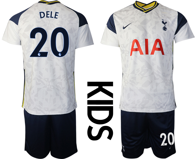 Youth 2020-2021 club Tottenham home white #20 Soccer Jerseys->tottenham jersey->Soccer Club Jersey